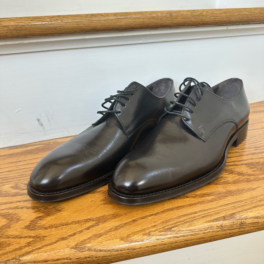 Bruno Magli Black Leather Tuxedo Dress shoes size 8 1/2
